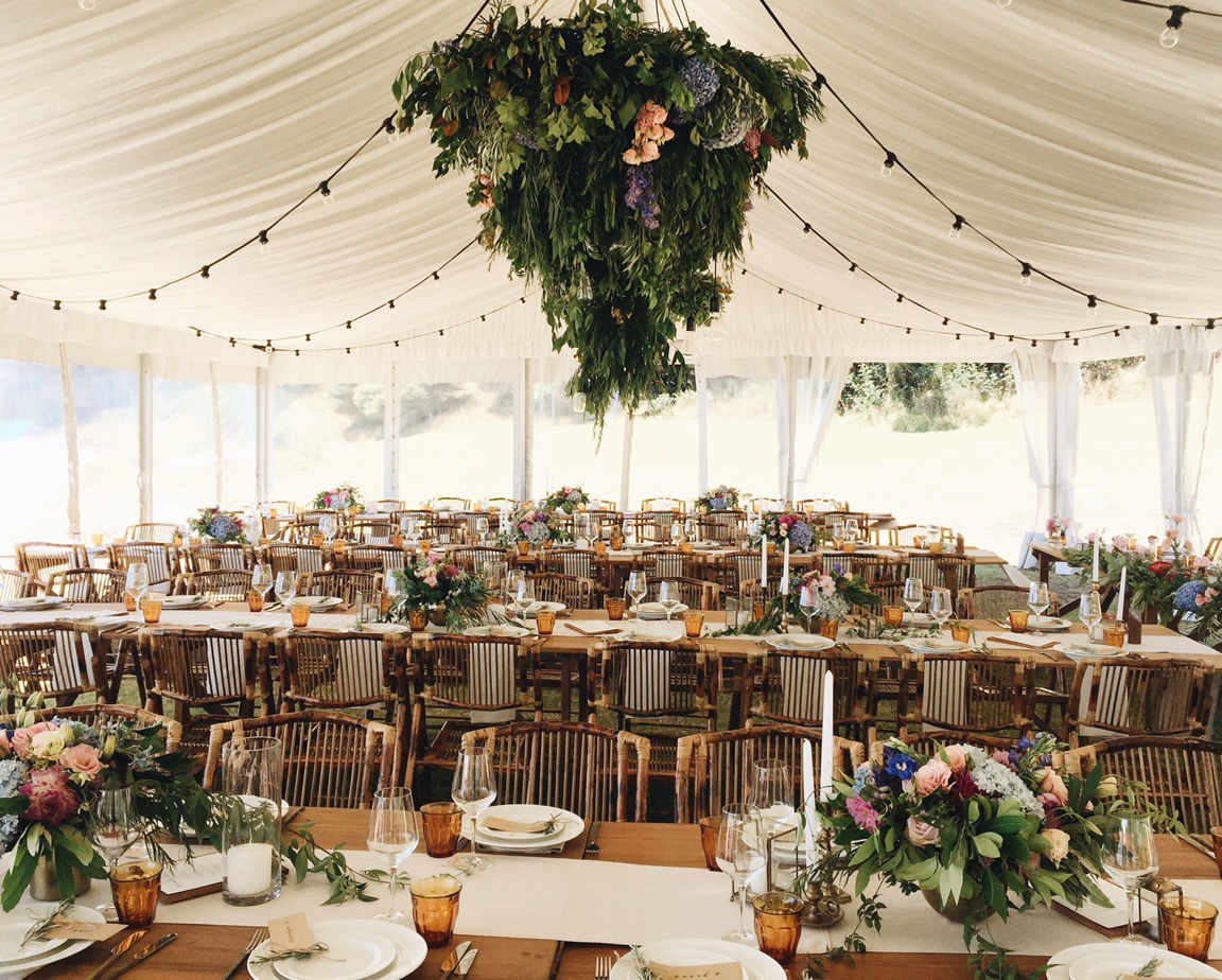 Traditional 9m Marquee with Silk Roof Lining