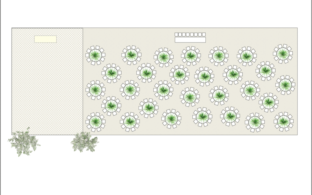Wedding Floor Plan – 300 Guests Round Tables – Front Page